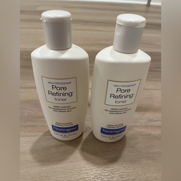NEUTROGENA ~ PORE REFINING TONER ~ 8.5 OZ Lot Of 2 New And Full Cracked Lids - Picture 1 of 5